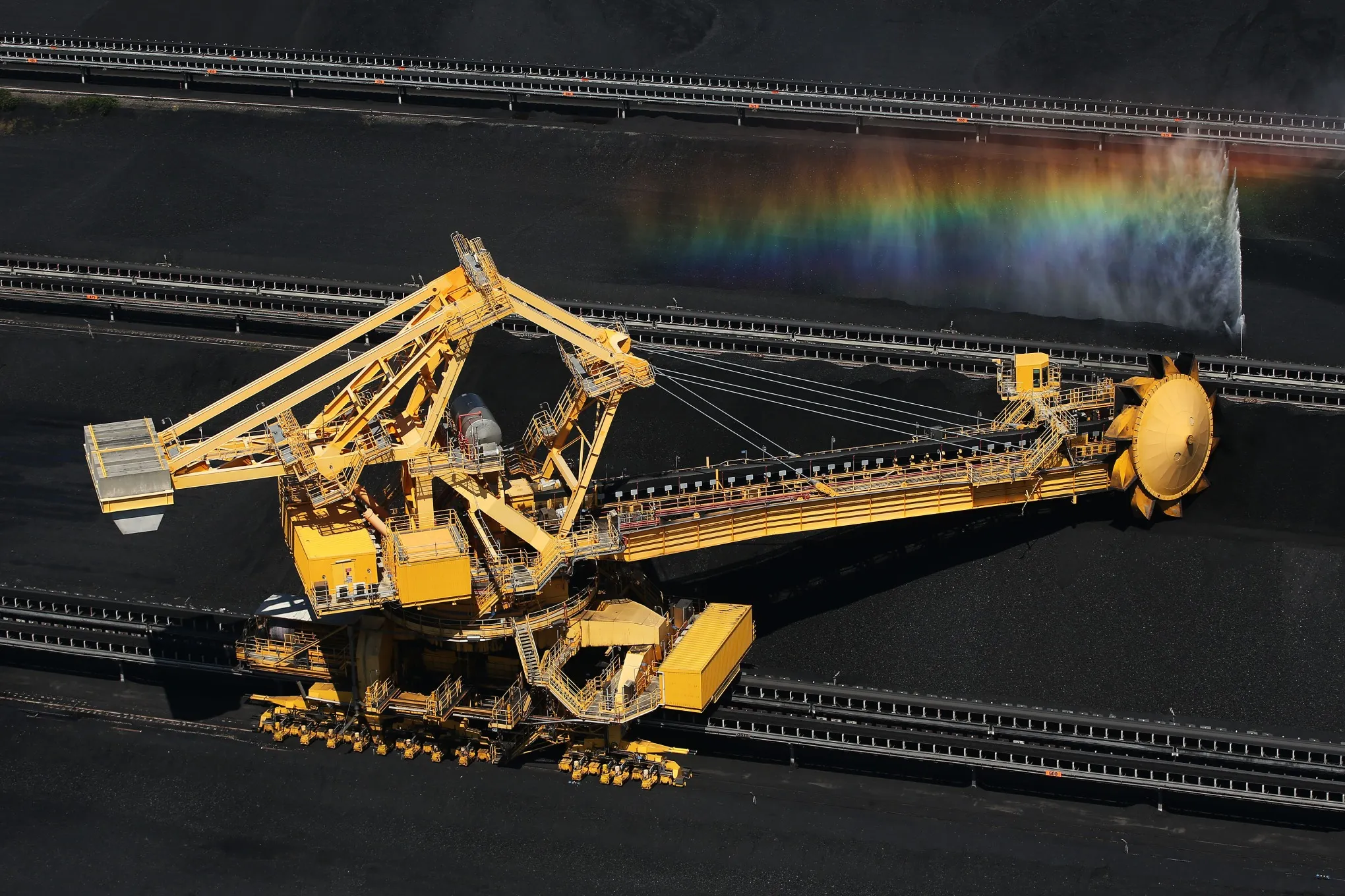 Aerial Views Of Newcastle Coal Industry And Glencore Plc Coal Operations