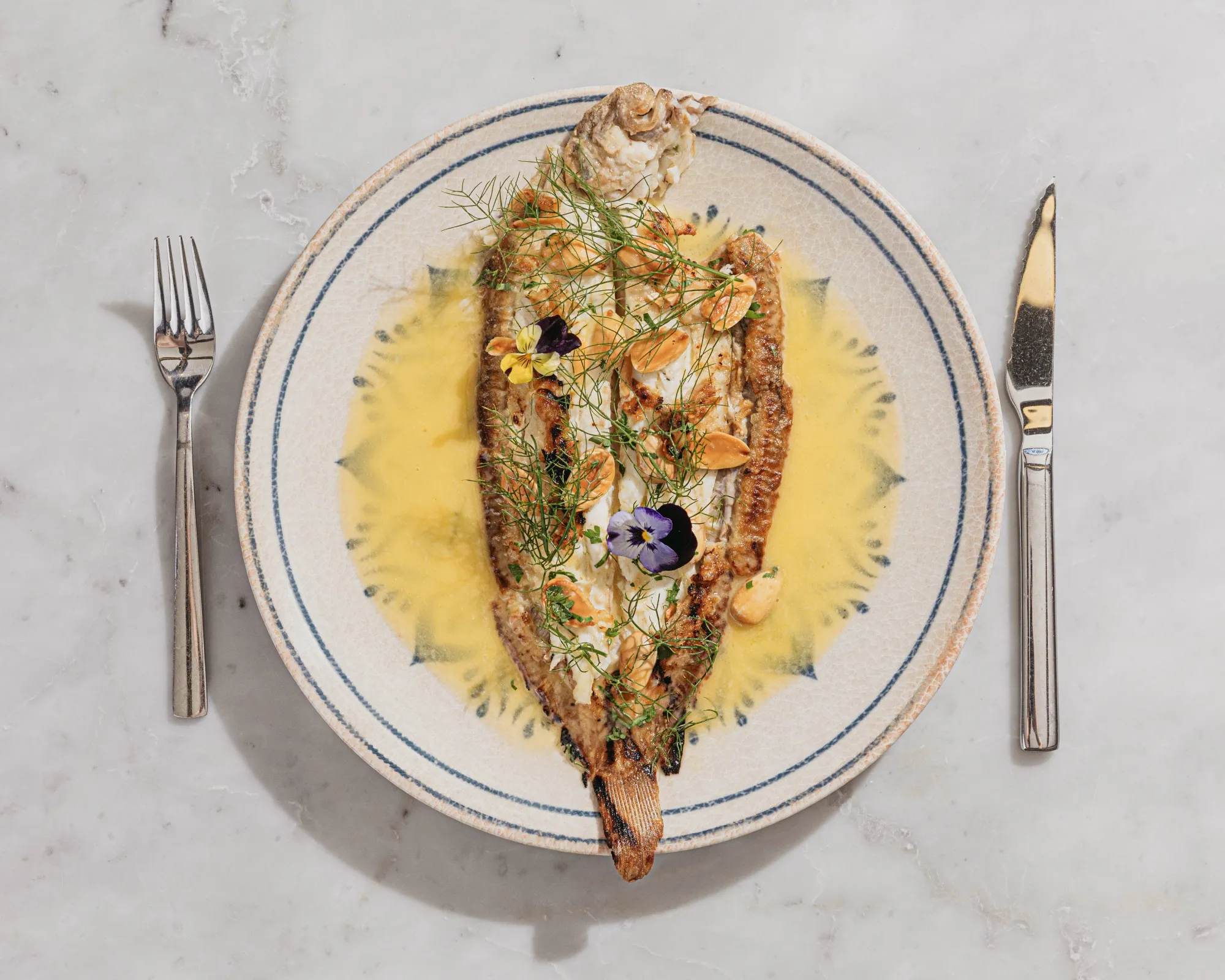 Sole meunière, a classic seafood dish, at Le Pelican.