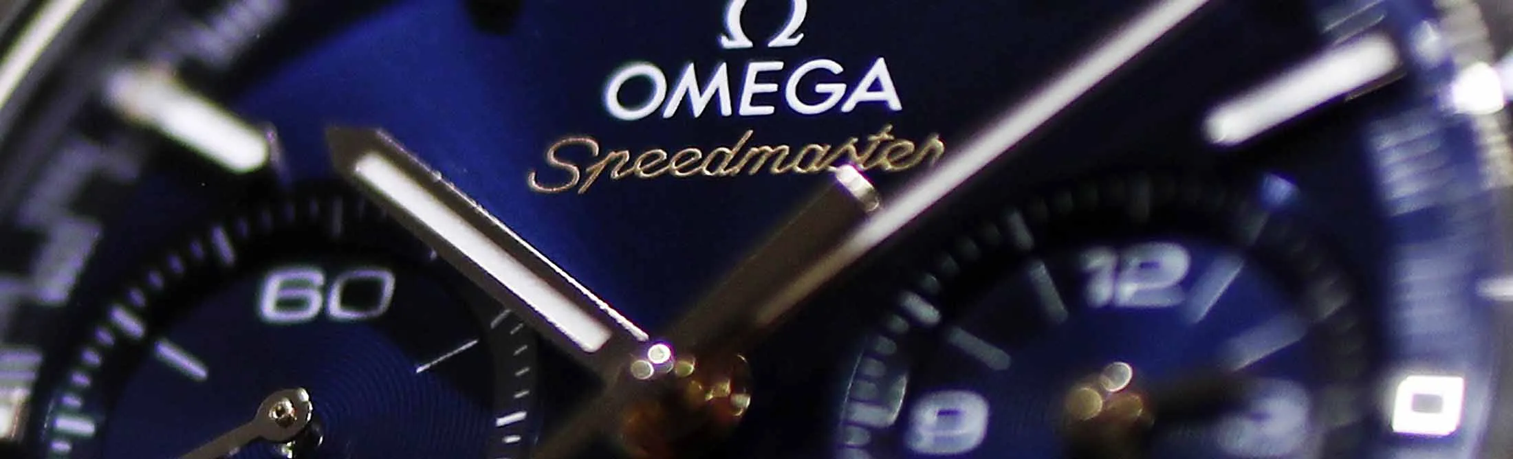 An Omega&nbsp;Speedmaster displayed at the 2018 Baselworld luxury watch and jewelry fair in Basel, Switzerland.