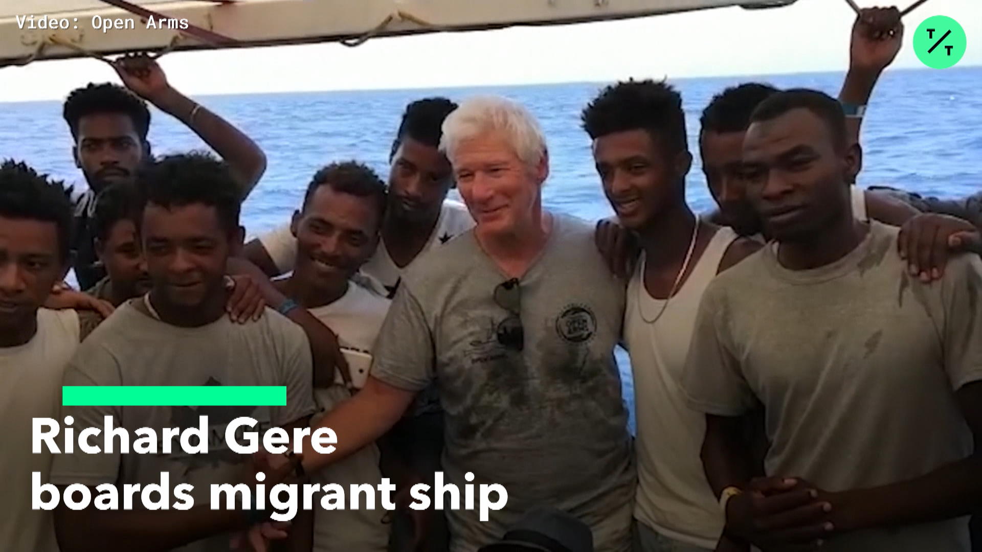 Watch Richard Gere Boards Migrant Ship - Bloomberg