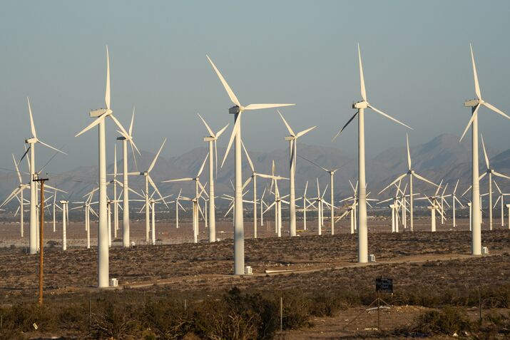 Wind turbines in California