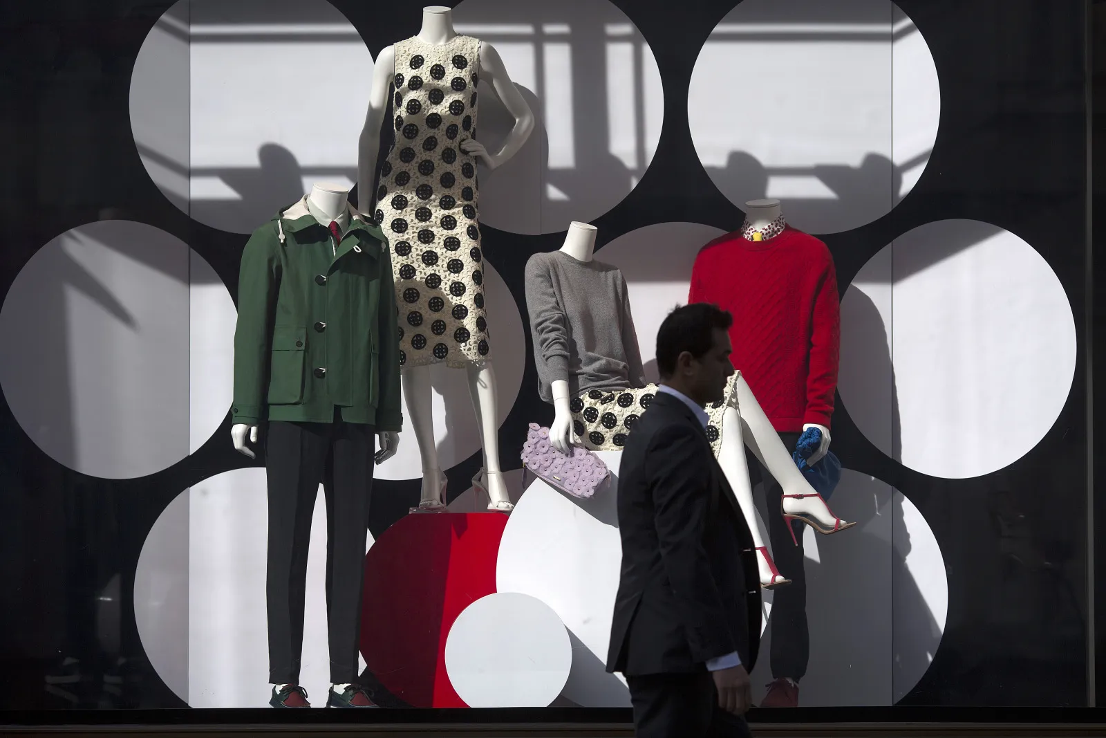 A window display&nbsp;at a Burberry store&nbsp;in London.