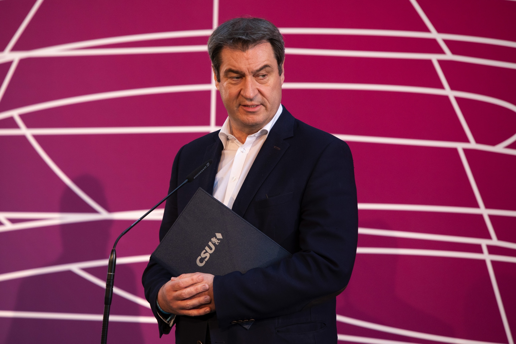 CDU Leader Armin Lachet and CSU Leader Markus Soeder News Conference 