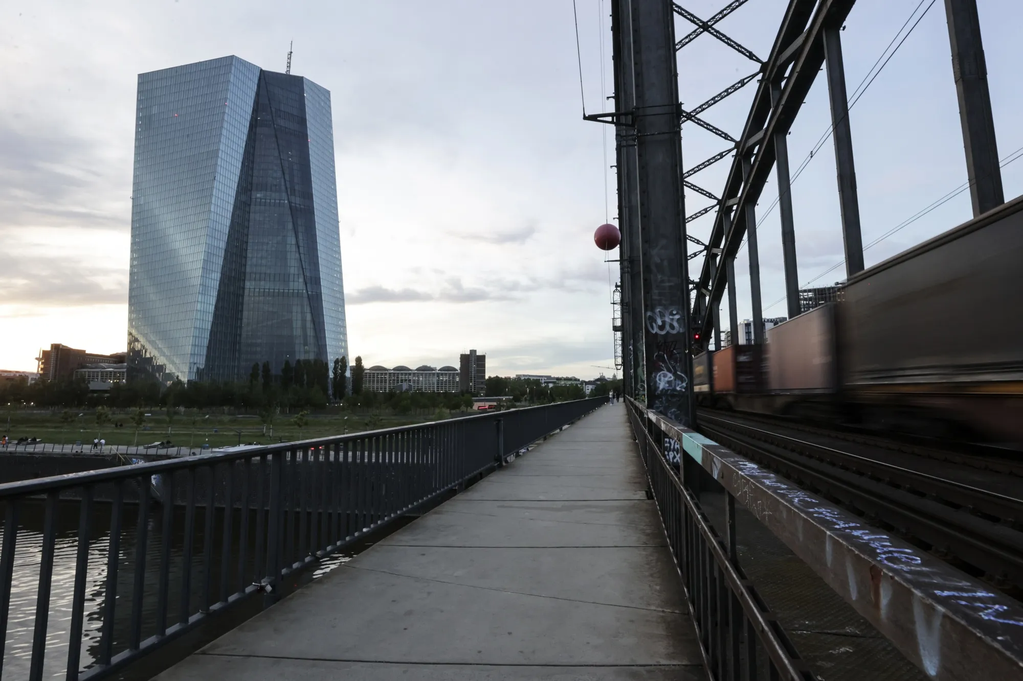 The European Central Bank headquarters in Frankfurt, Germany.