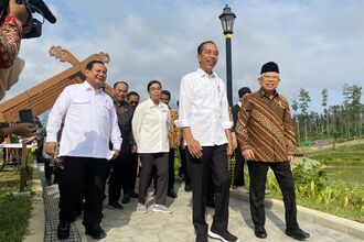 Indonesia’s President-Elect Prabowo Subianto Tours New Capital 