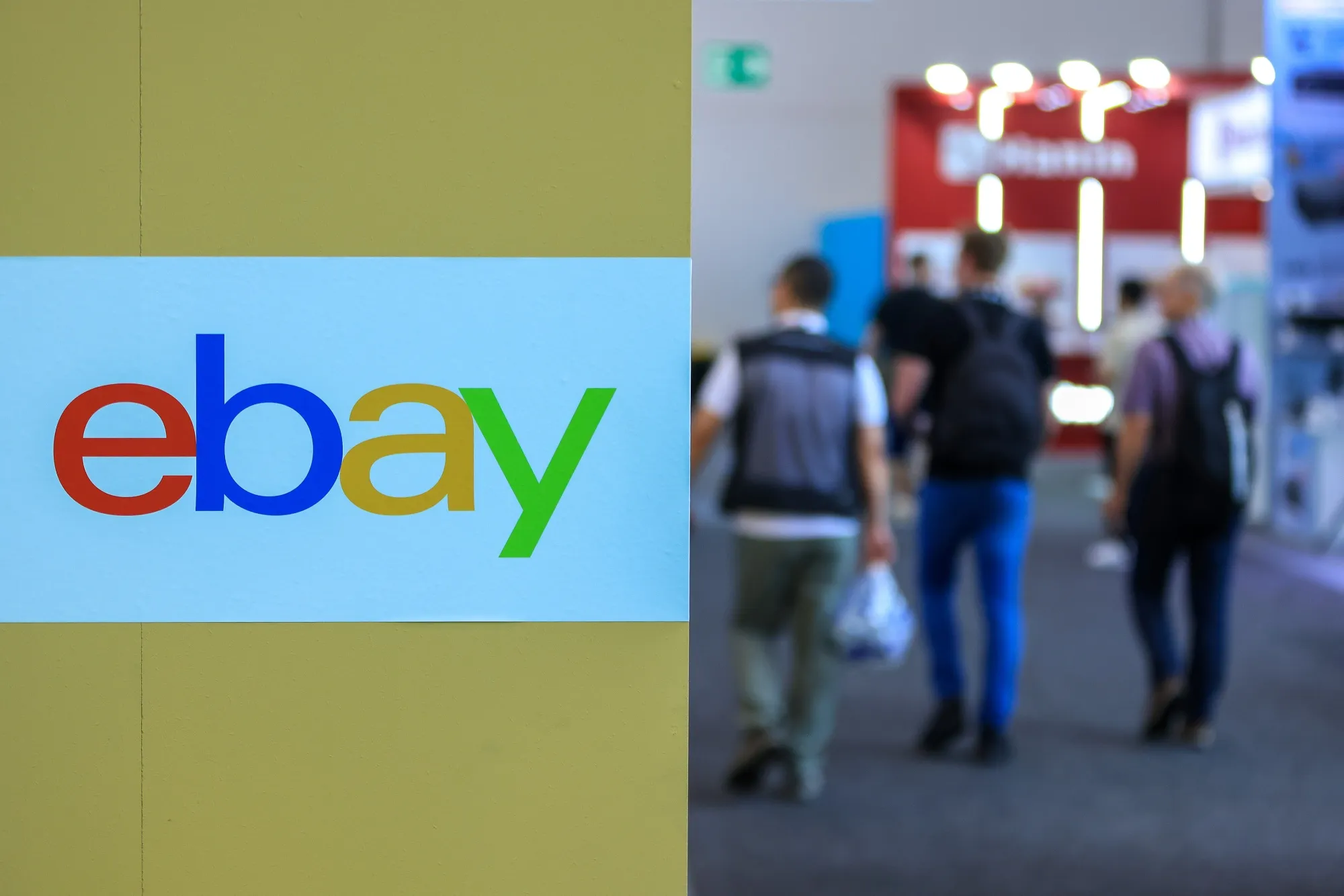 The eBay Inc. booth at the IFA Consumer Electronics and Home Appliances trade fair in Berlin.