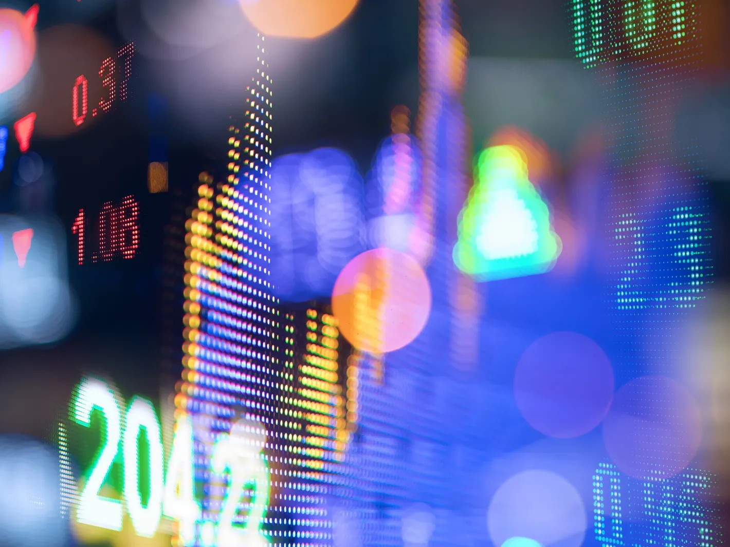 Display stock market numbers and graph