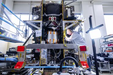 A satellite at the OHB SE clean rooms.