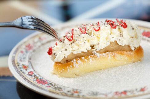The "sweet dog" dessert is very sweet.