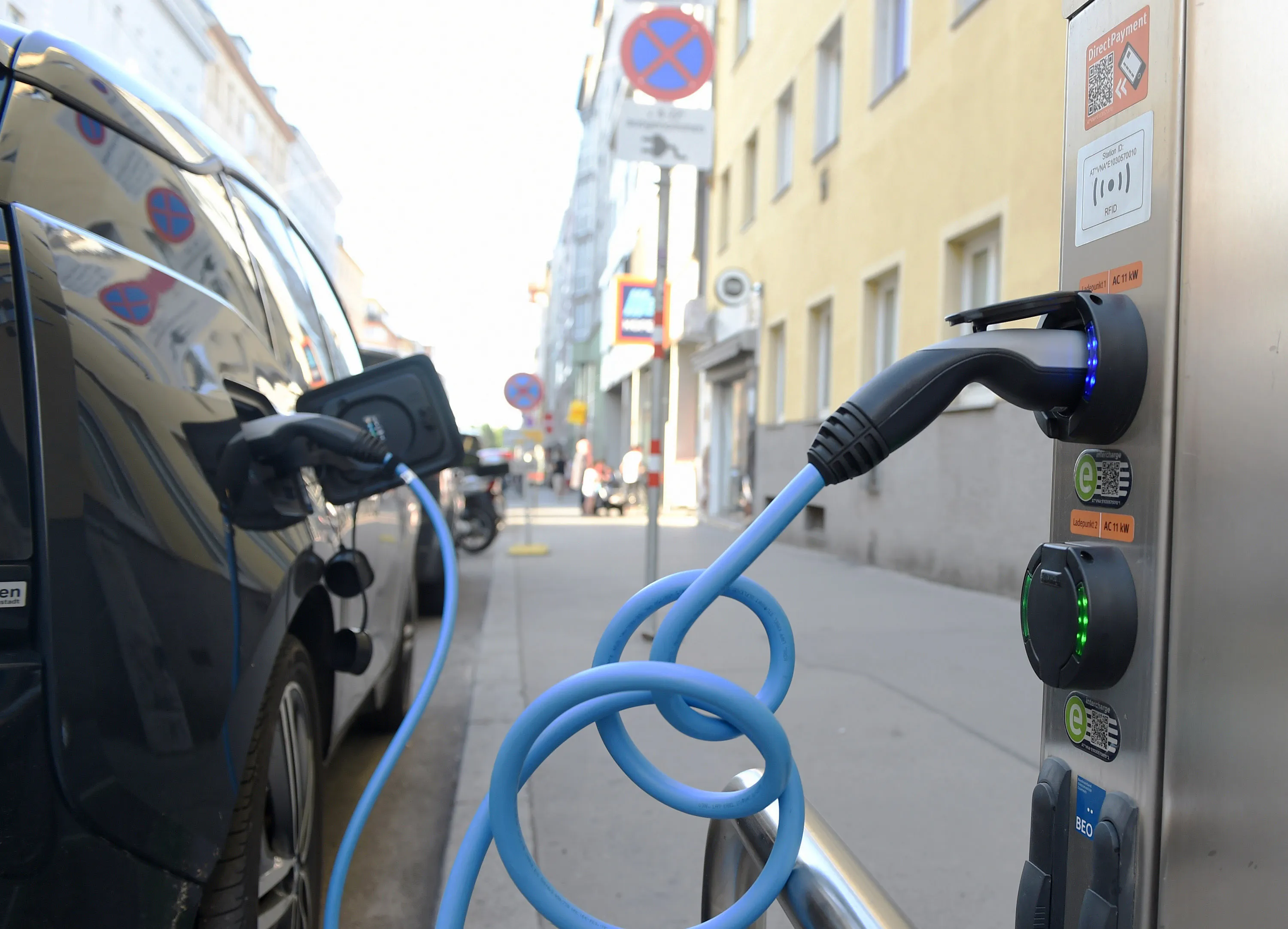 A&nbsp;public charging station in Vienna, Austria.