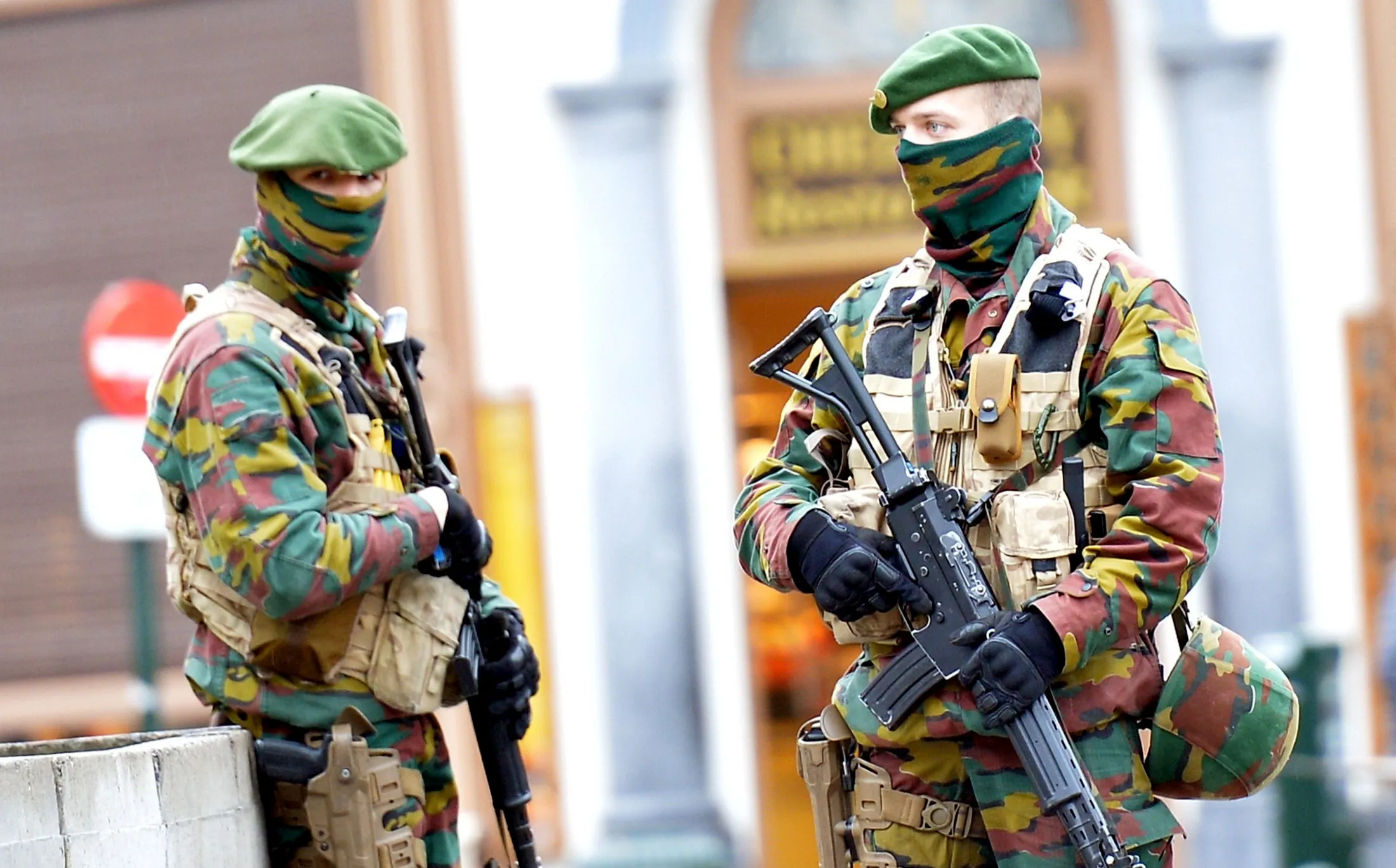 Security forces in Brussels on Dec. 29, 2015.
