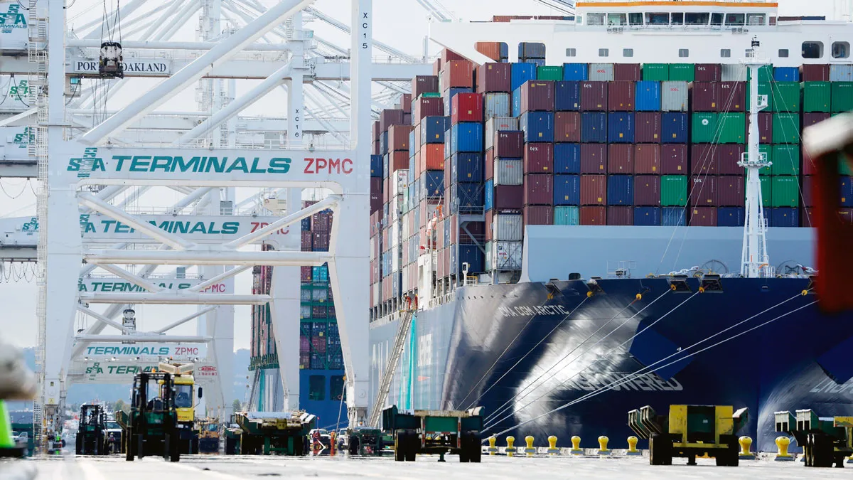 The Port of Oakland.