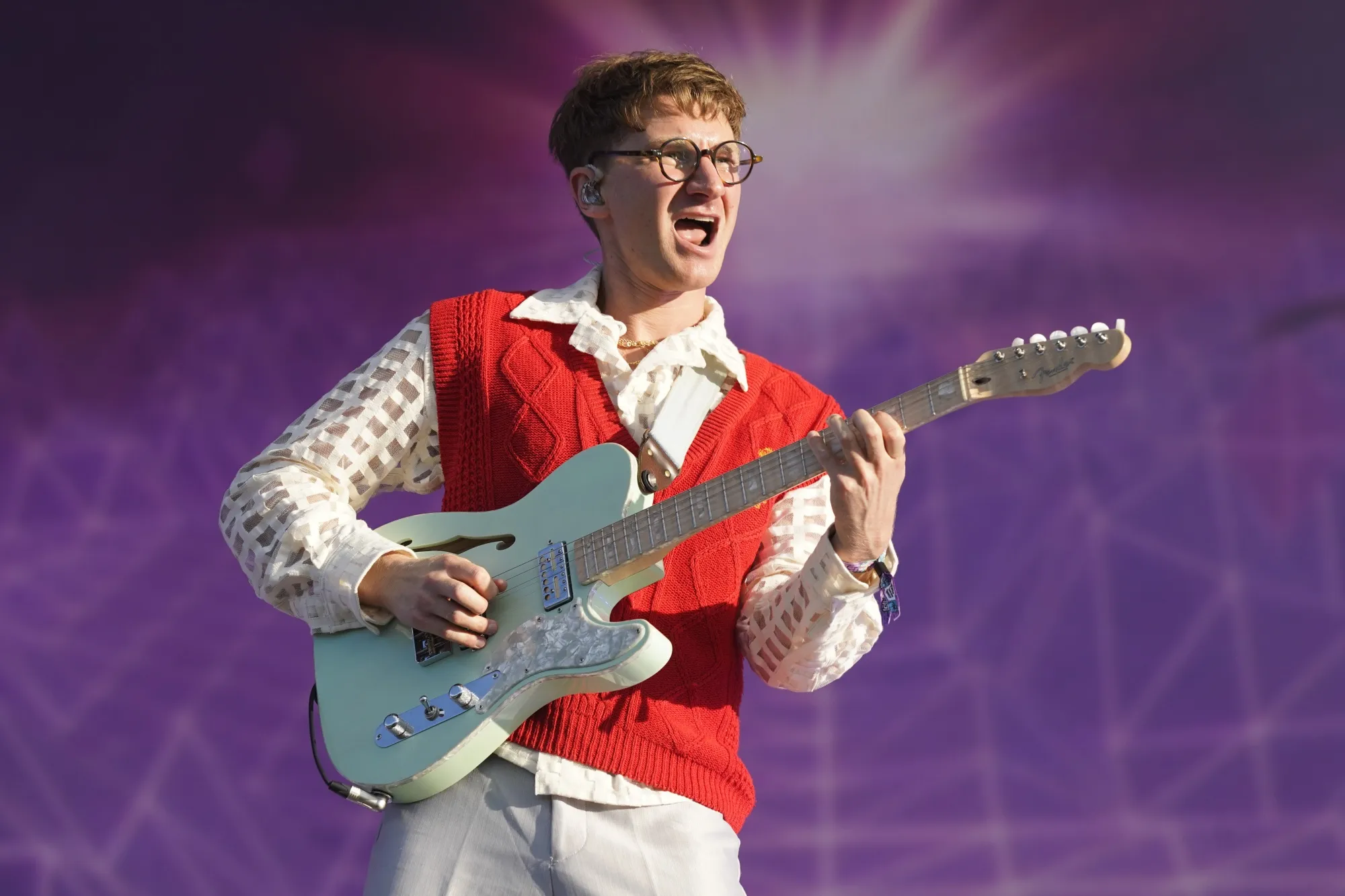 Dave Bayley of Glass Animals performs at Lollapalooza Music Festival in Chicago on July 29, 2022. The English indie-pop band releases its fourth album on July 19. (Photo by Rob Grabowski/Invision/AP, File)