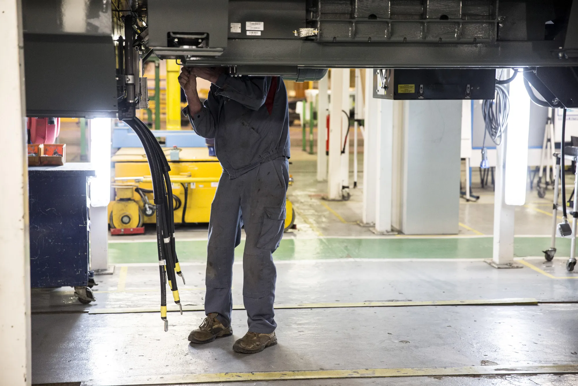 Railway Carriage Manufacture Inside An Alstom SA Factory