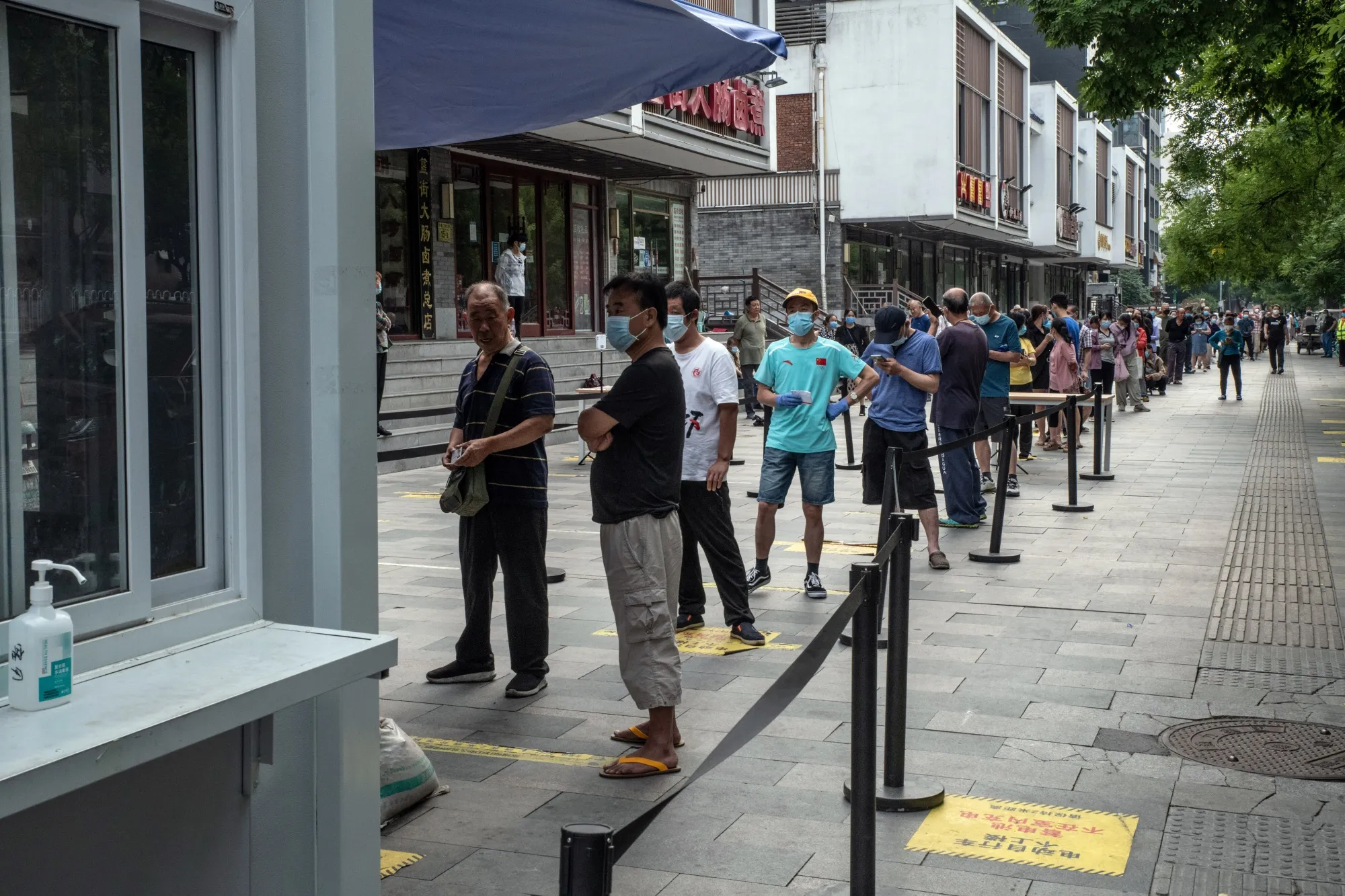 Residents are tested&nbsp;in Beijing, on June 3.