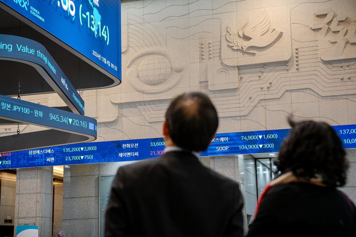 South Korean Stocks Tumble as Valuation Concerns Hit AI Winners