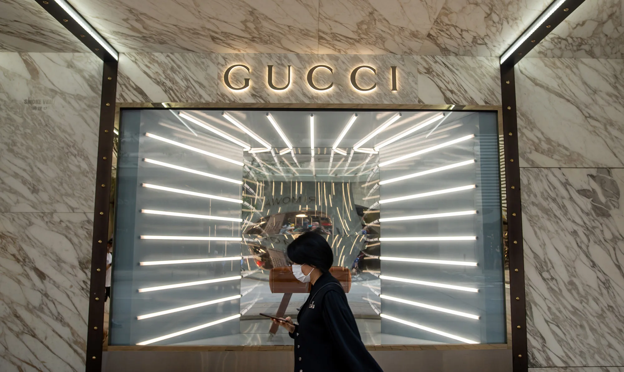 A Gucci store in Hong Kong.
