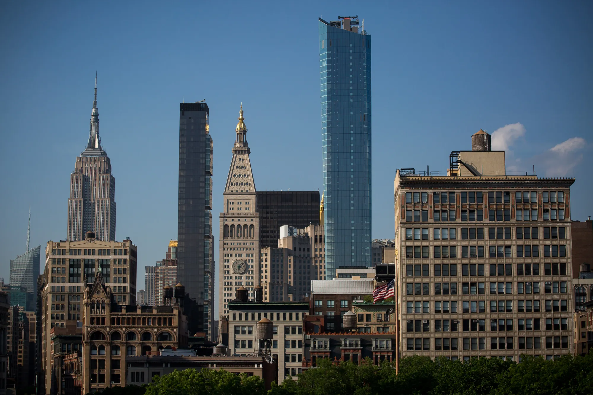 Buildings stand in the Flatiron District of New York.&nbsp;