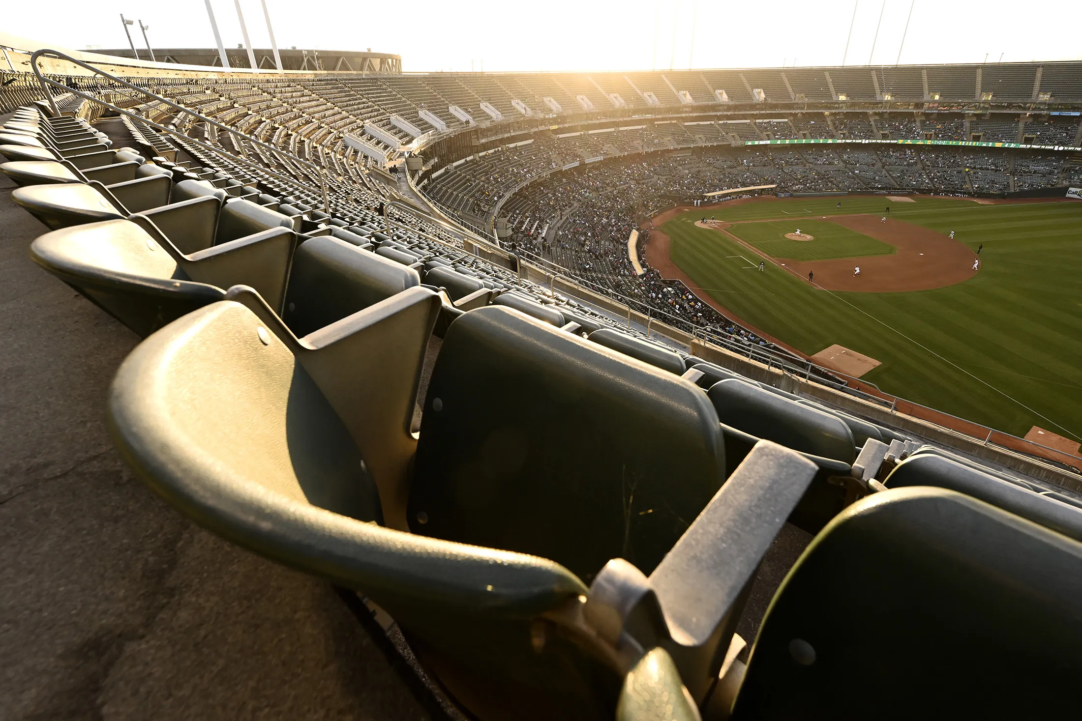 The Oakland Coliseum in Oakland, California.