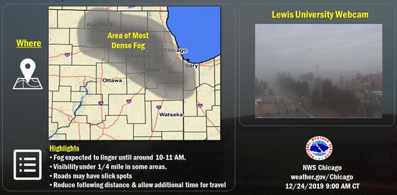 Dense Midwest Fog Scrubs Flights in Chicago, Enshrouds Roads