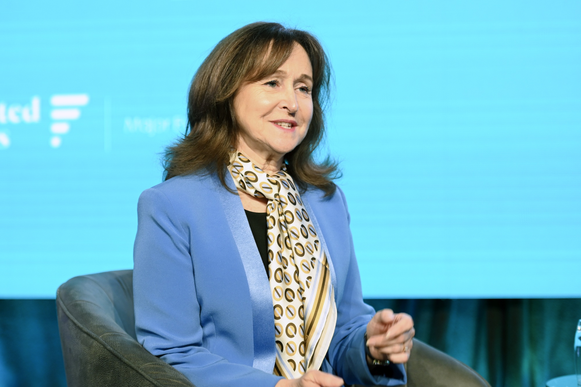 Debby Blakey, chief executive officer of HESTA, during the Australian Securities and Investments Commission (ASIC) Summit in Melbourne, Australia, on Wednesday, April 2, 2025. The summit will continue through today. Photographer: Carla Gottgens/Bloomberg