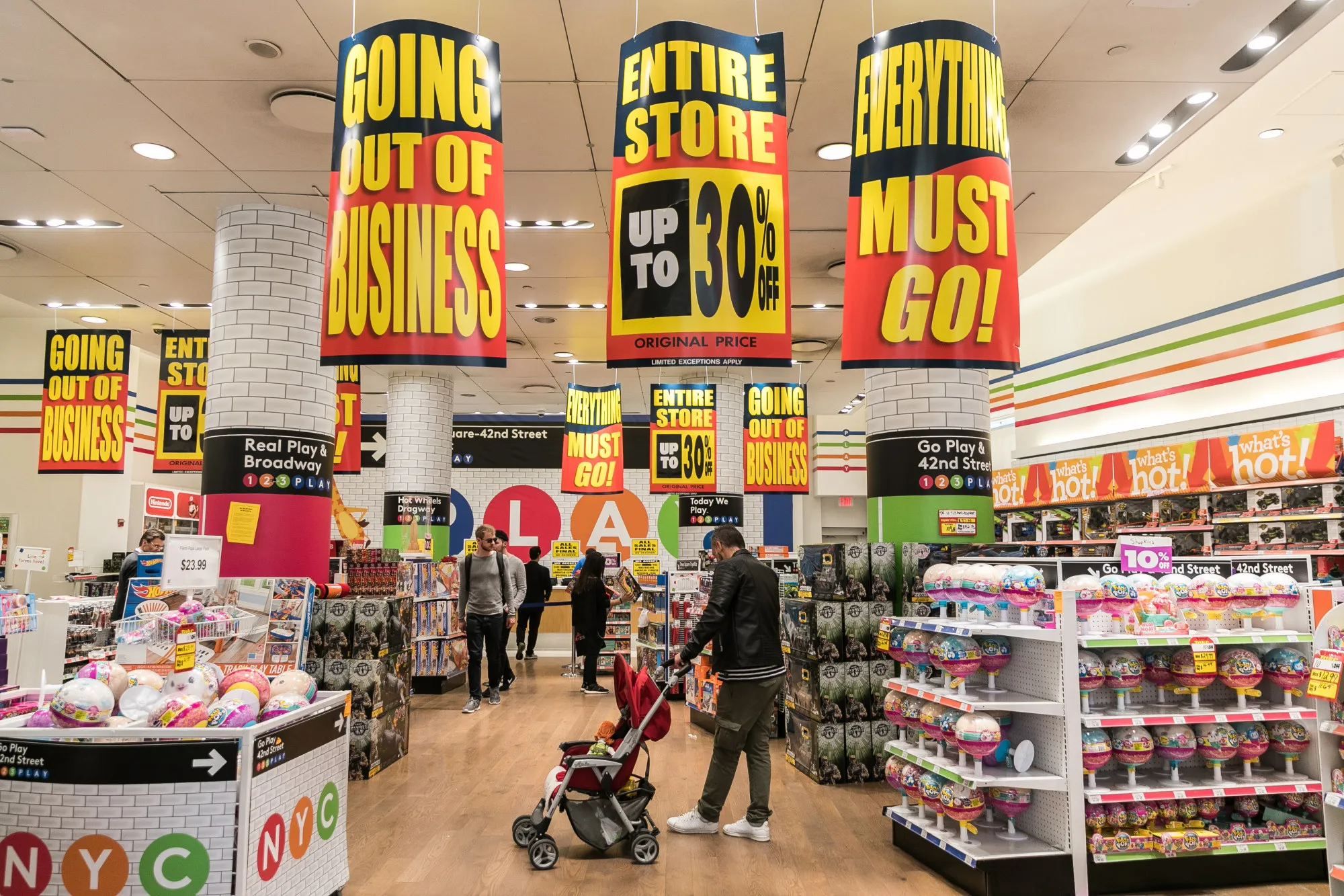 A Toys 'R' Us store at Times Square in New York&nbsp;on May 11, 2018.&nbsp;