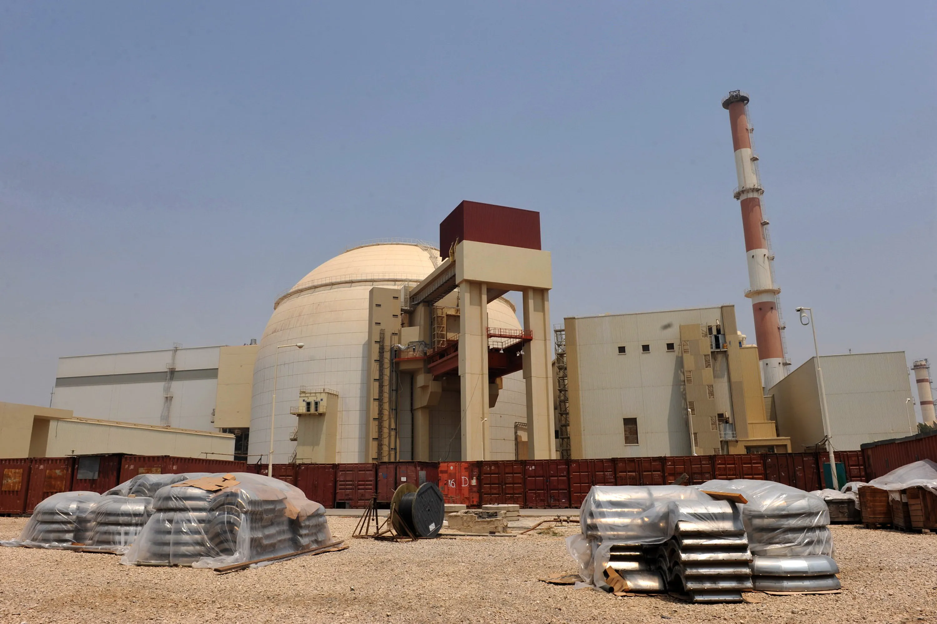 The reactor building at the Bushehr nuclear power plant in Bushehr, Iran, in a handout image supplied by the Iran International Photo Agency.
