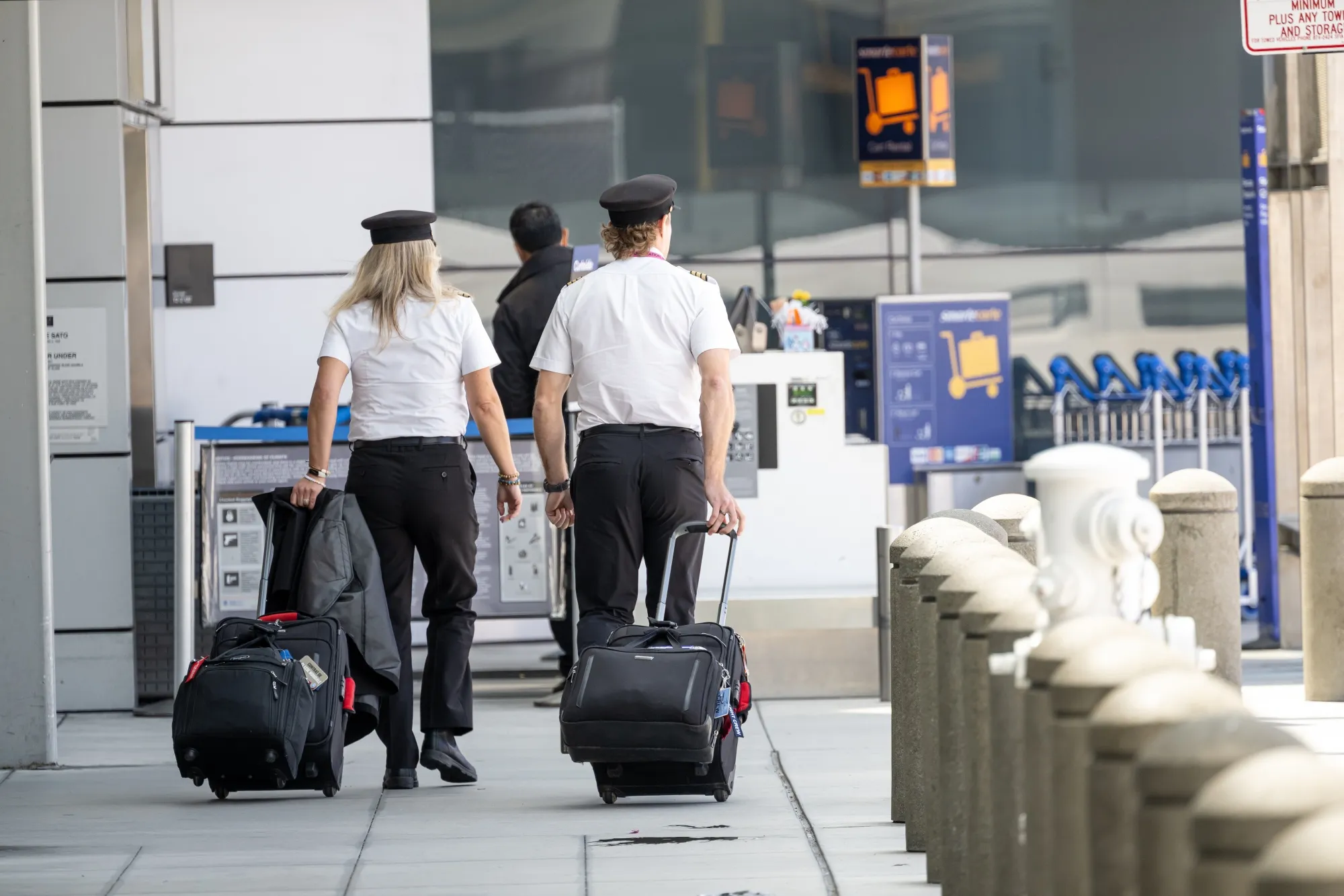 Flight crew members at San Francisco International Airport.