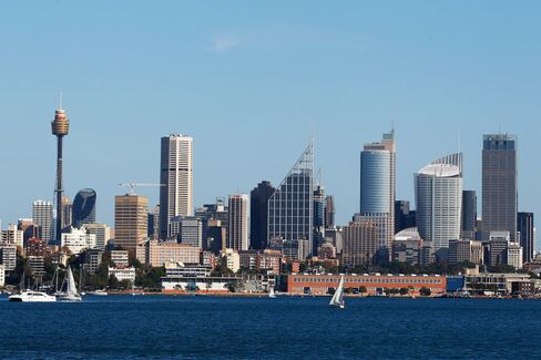 Sydney skyline seen from the suburb of Point Piper.