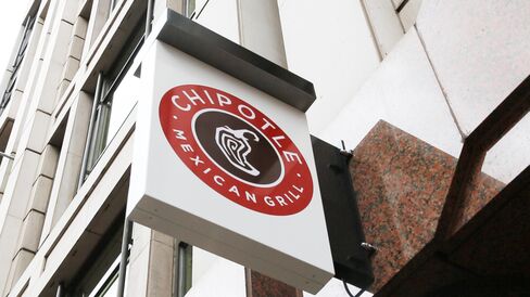 Chipotle's new restaurant is on London Wall, in the City financial district.