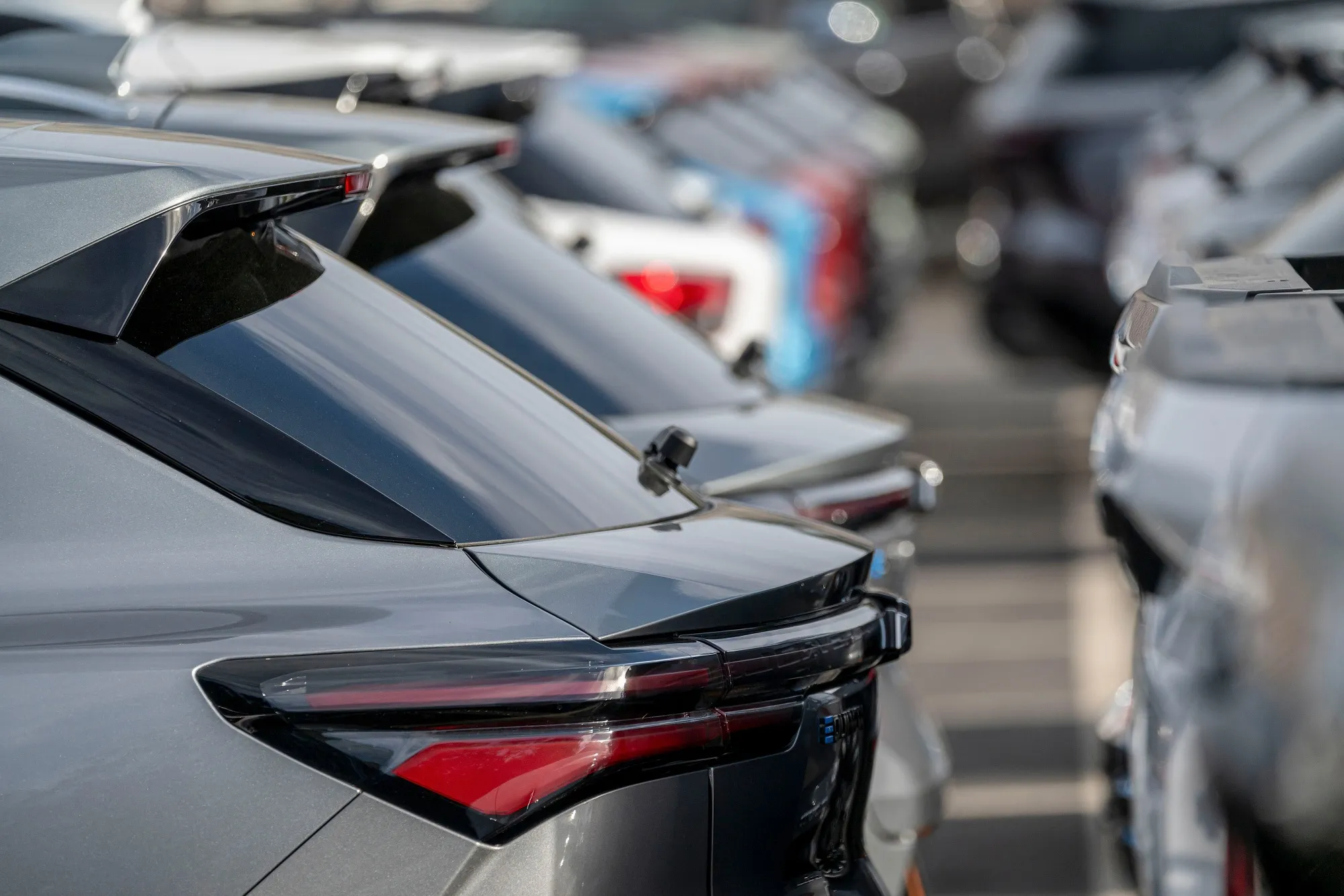 Chevrolet Equinox electric vehicles at a dealership in Colma, California.