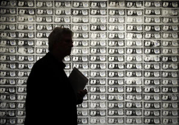 Warhol's "200 One Dollar Bills" (sold for $44 million).

