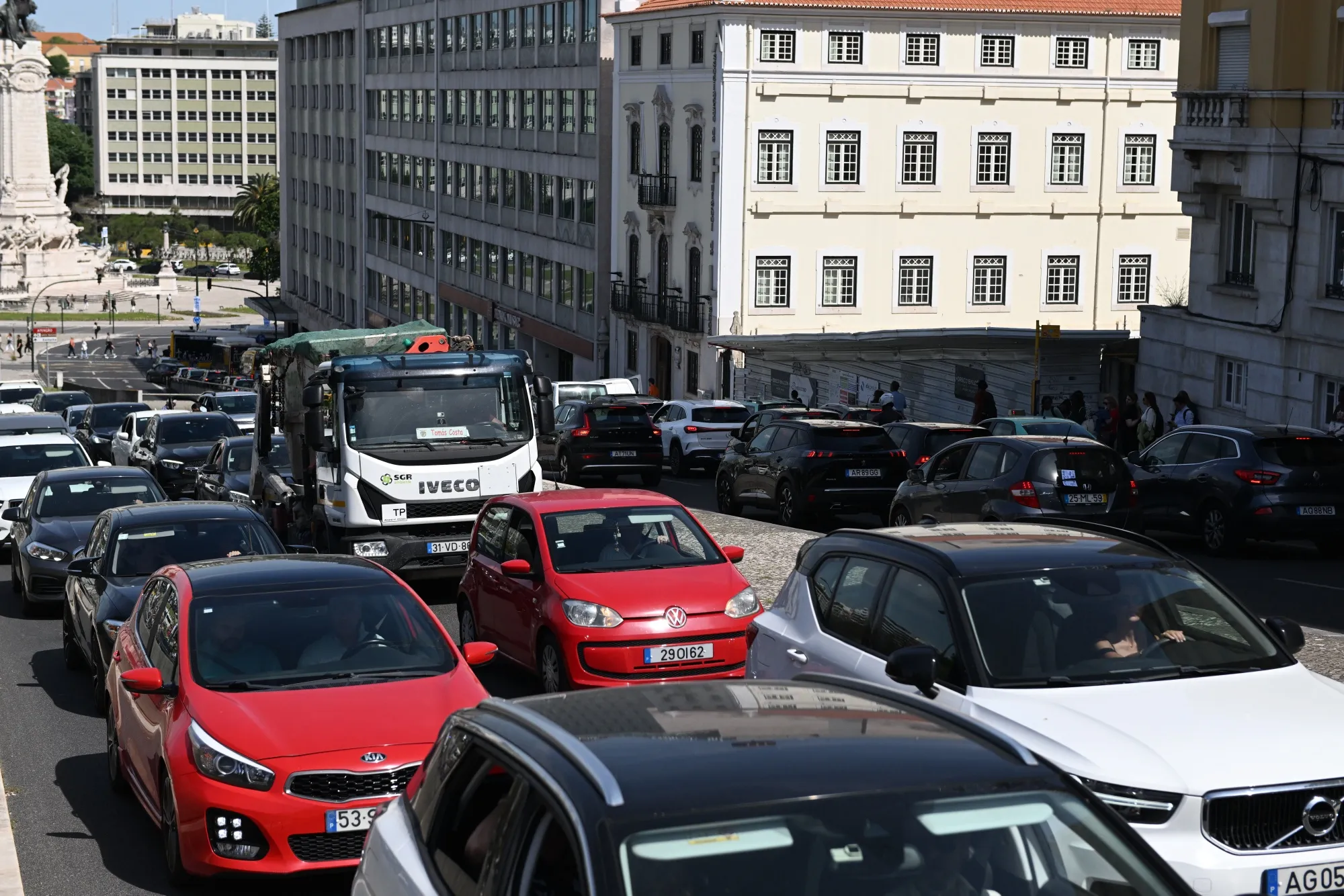 Traffic&nbsp;in Lisbon, Portugal.