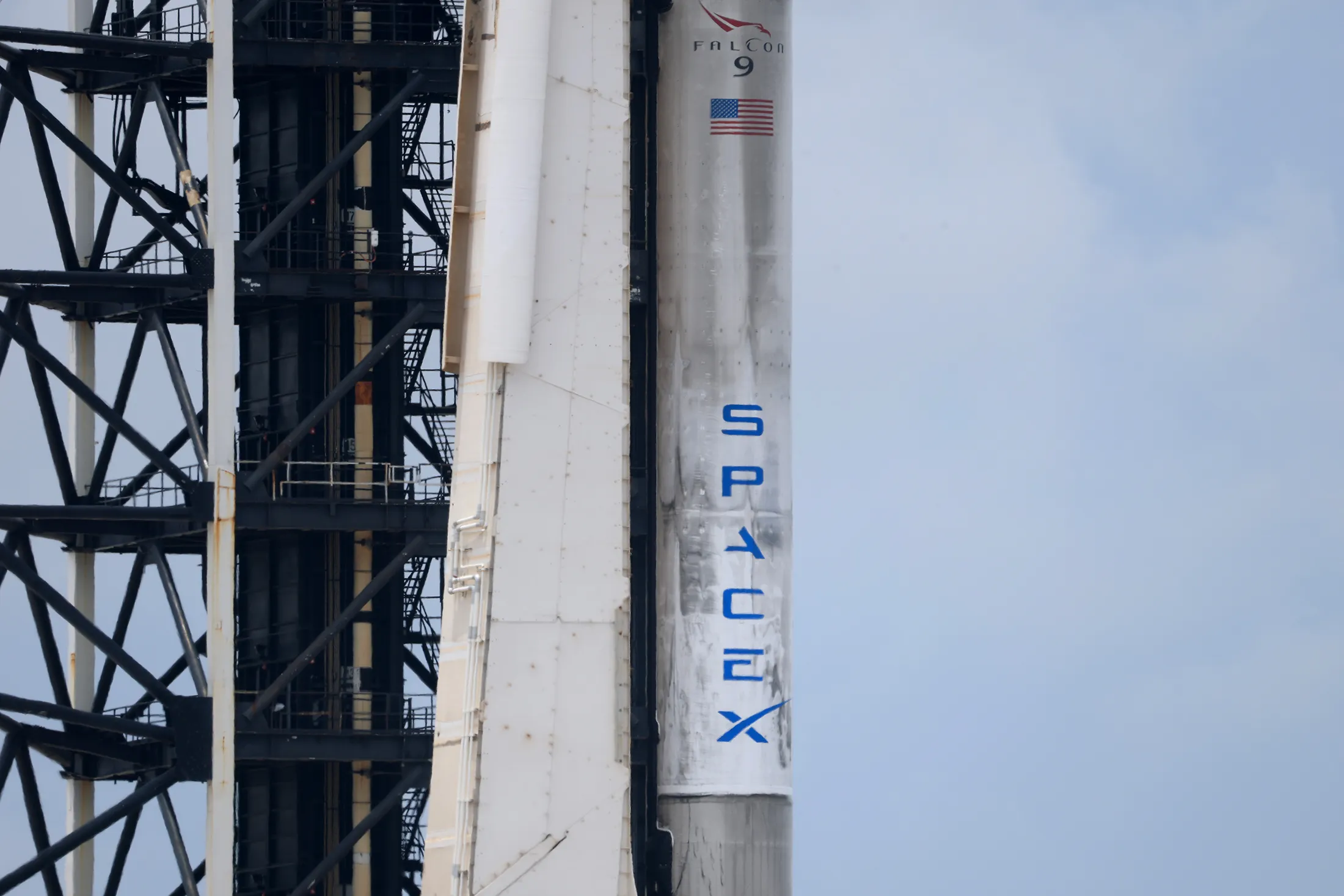 A SpaceX Falcon 9 rocket.