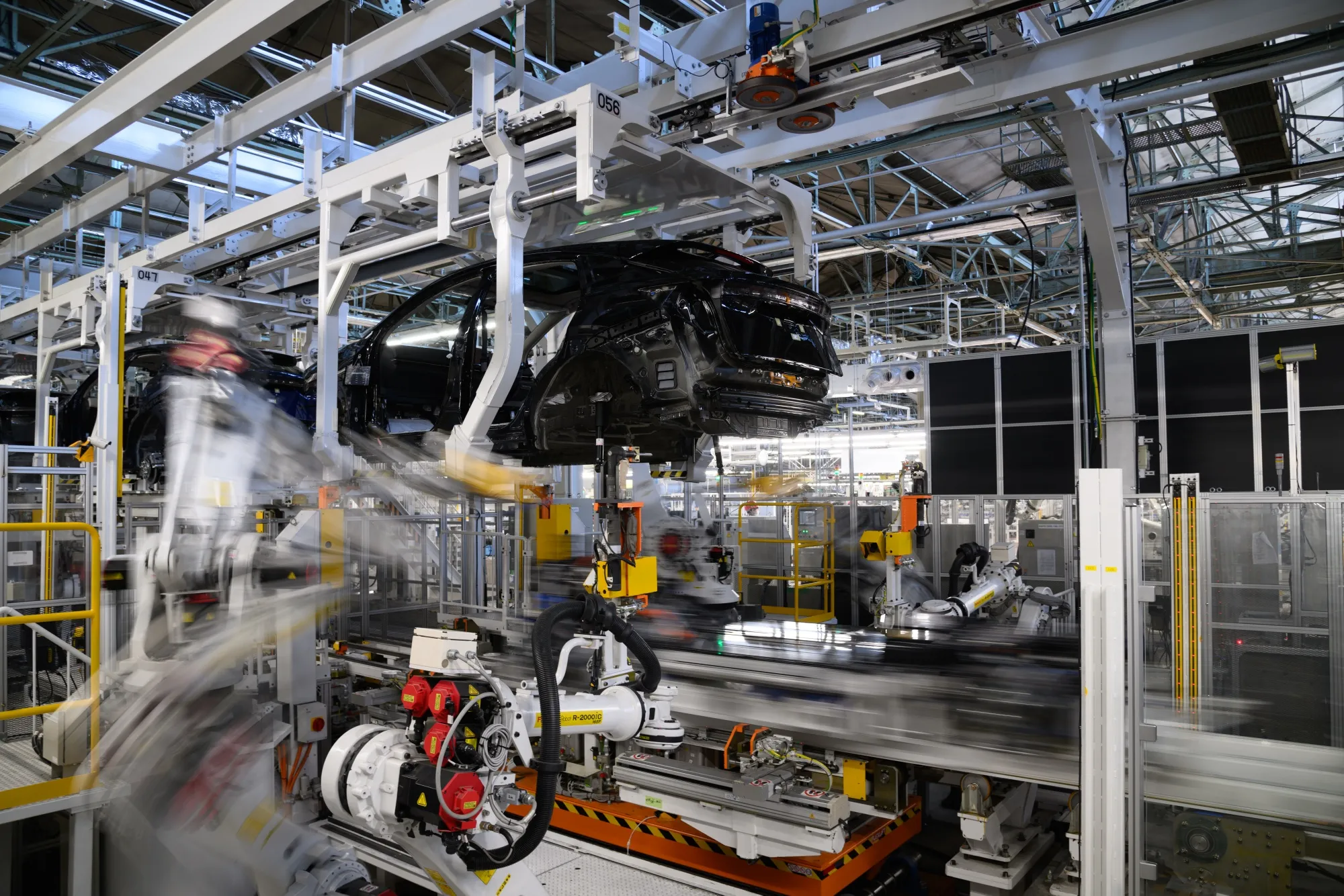 A Nissan Motor Co.'s Ariya electric crossover sport utility vehicle on the production line at the company's plant in Kaminokawa, Tochigi Prefecture.