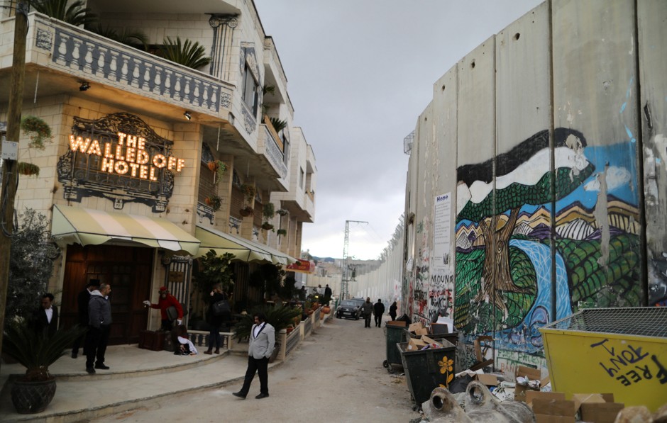 The 10 rooms in Banksy's Walled Off Hotel have views of Israel's separation barrier.