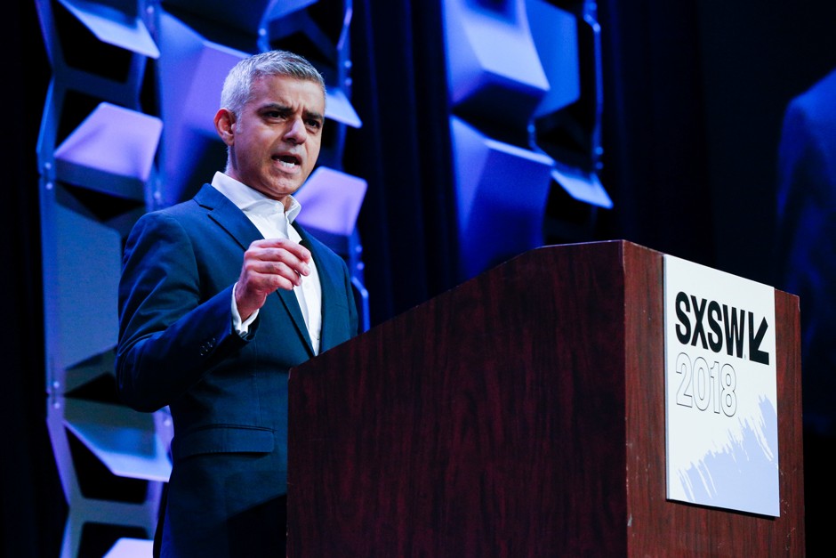 London Mayor Sadiq Khan spoke about his Smart London 2.0 plan at South by Southwest.