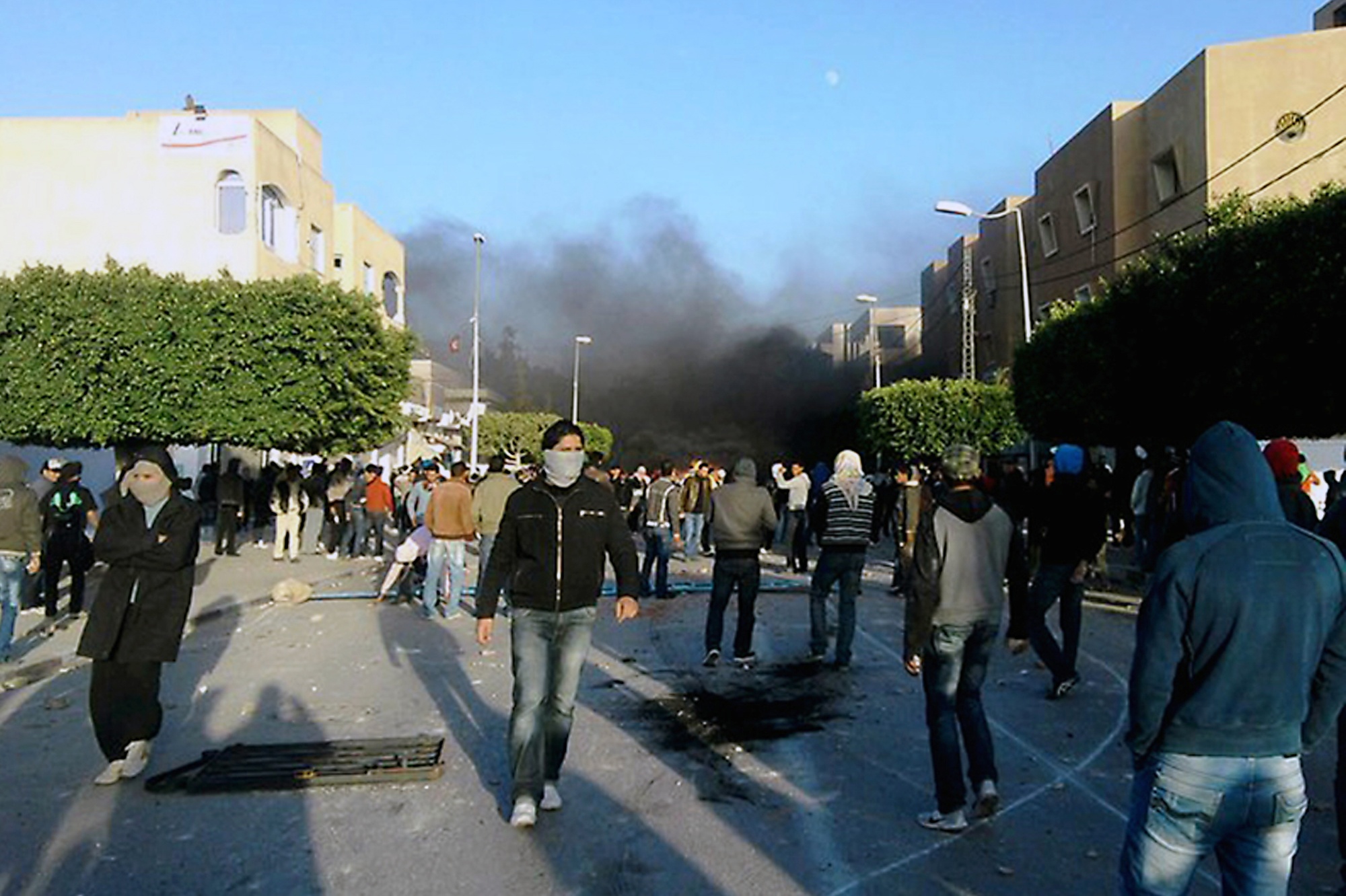 Demonstrators clash with security forces