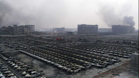Damaged Vehicles at Tianjin
