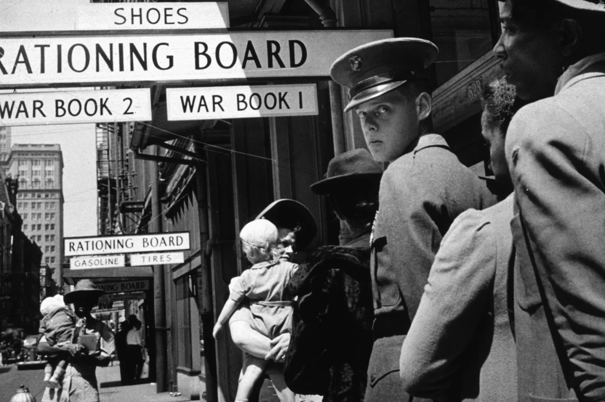 A line at a rationing board in New Orleans, Louisiana, 1943.