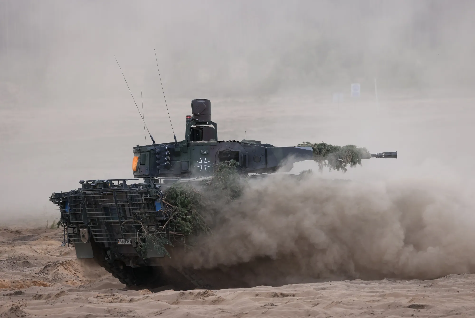 A German Army Puma infantry fighting vehicle during a NATO exercise in Lithuania.