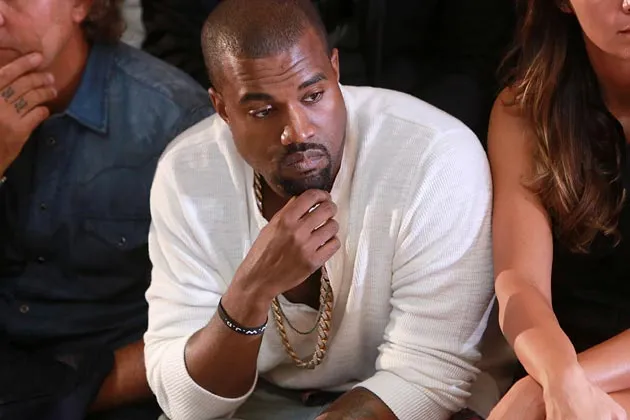 Kanye West at the Diesel Black Gold 2014 fashion show in New York