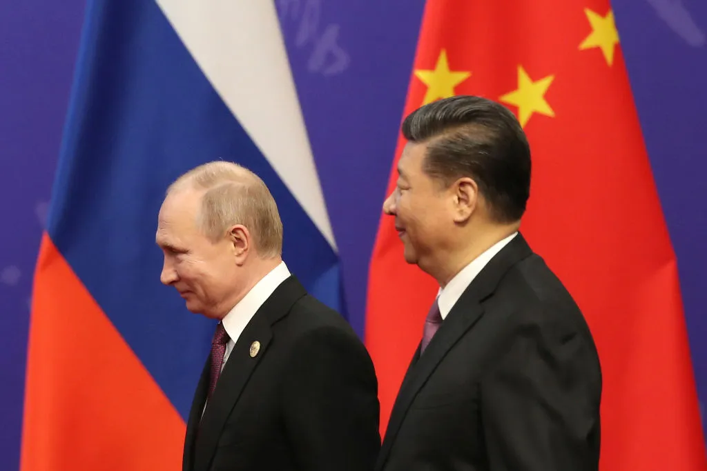 Vladimir Putin, left, and Xi Jinping in 2019.