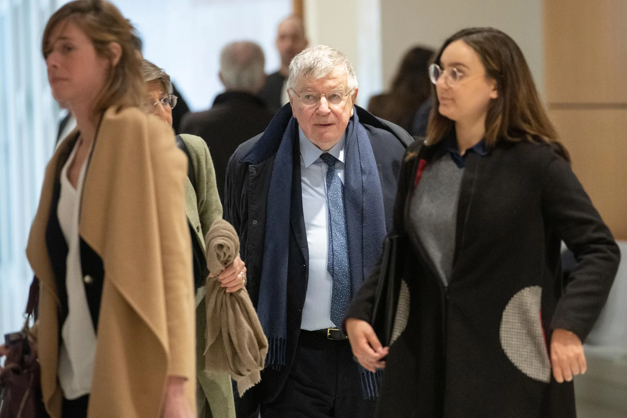 Didier Lombard at Porte de Clichy courthouse in Paris, in May.