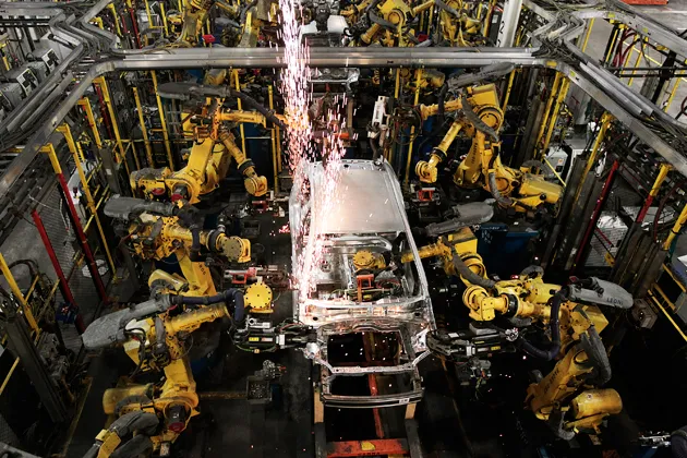 A General Motors assembly plant in Lake Orion, Michigan.