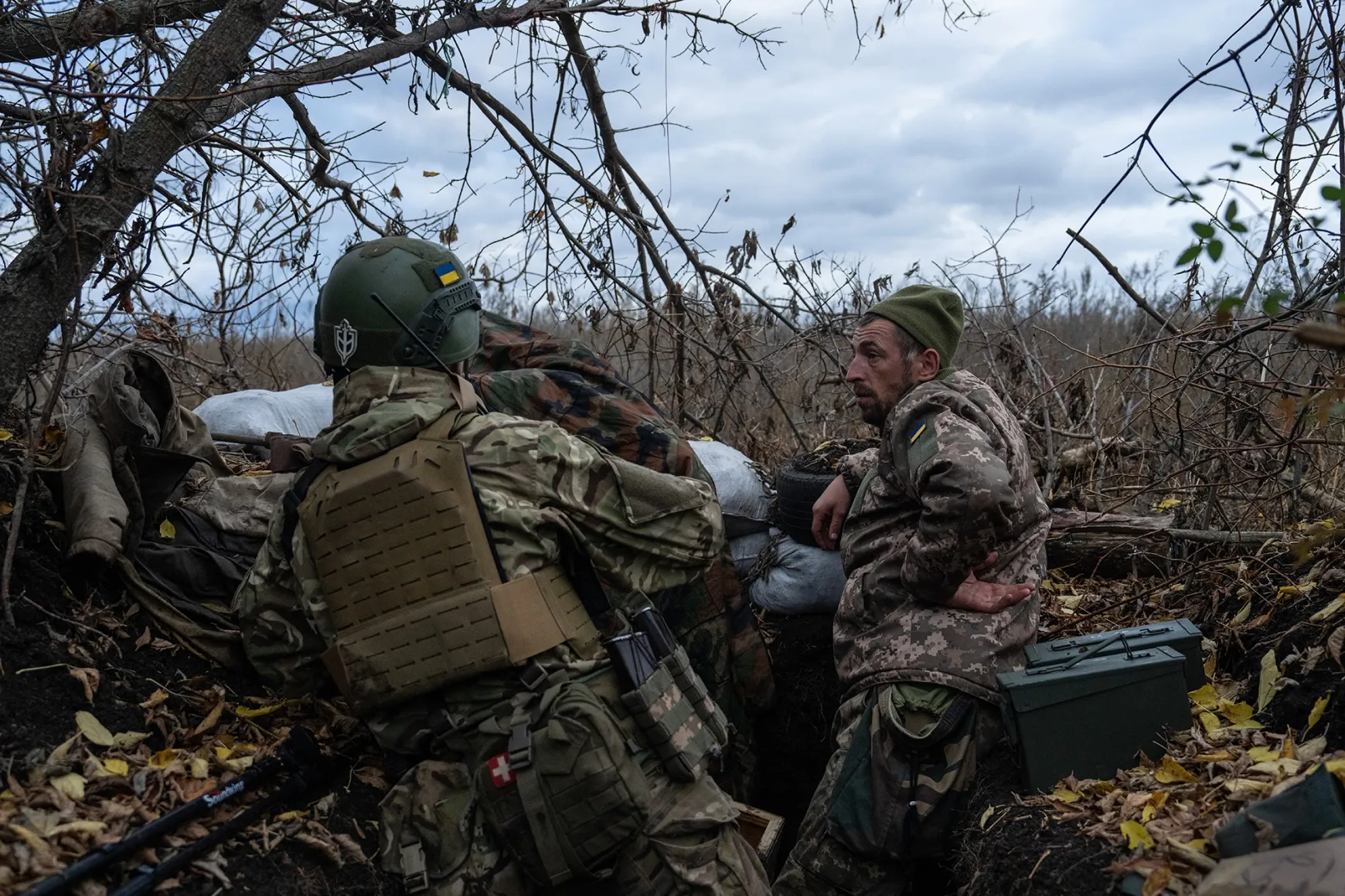 Ukrainian soldiers on a frontline position&nbsp;in Zaporizhzhia oblast, Ukraine.