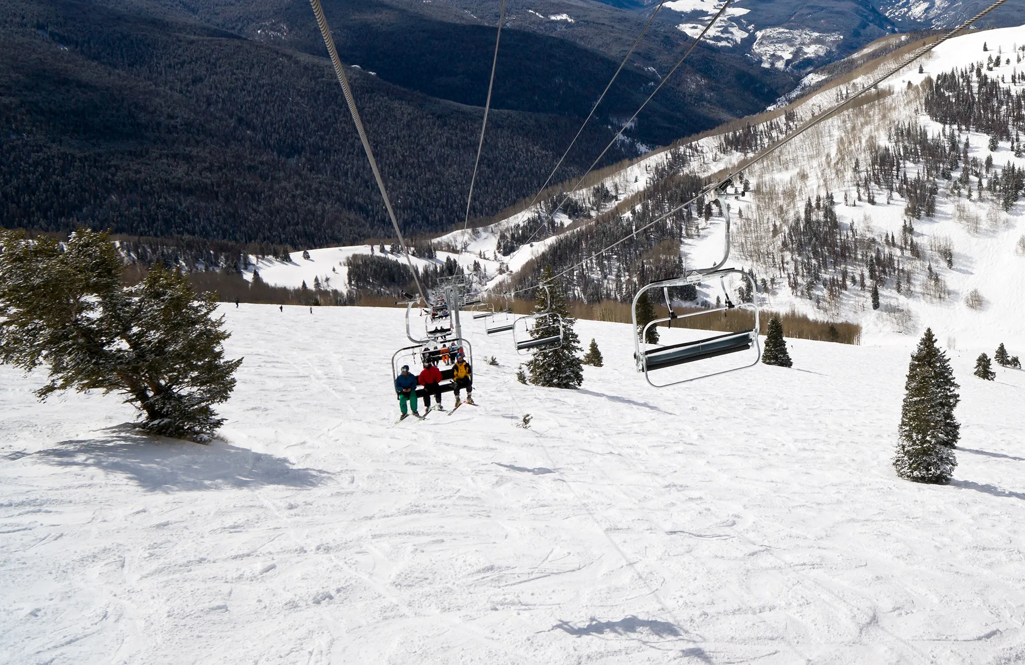 A ski lift with&nbsp;in Vail, Colo.