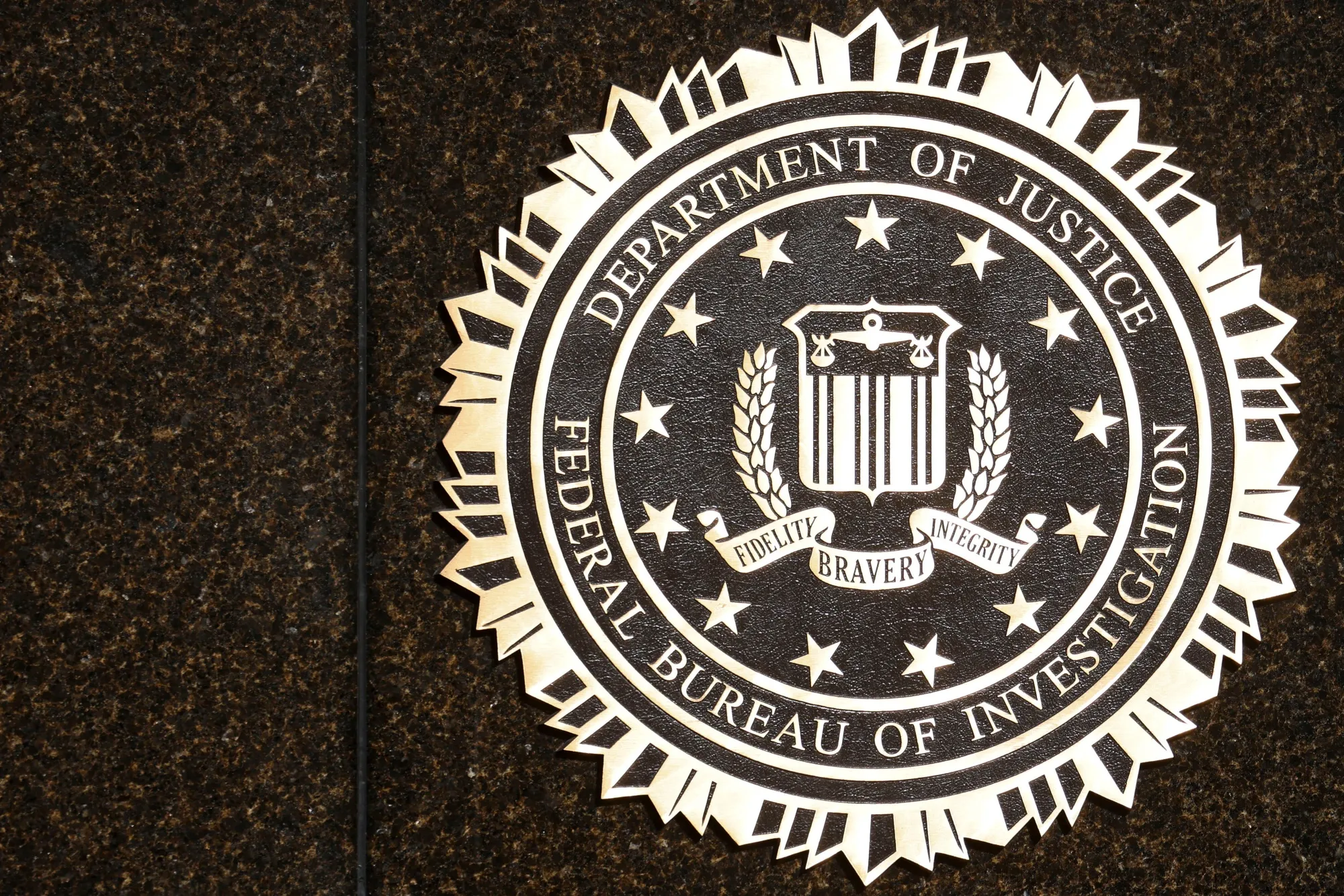 The seal of the Federal Bureau of Investigation&nbsp;on the office building in Washington.