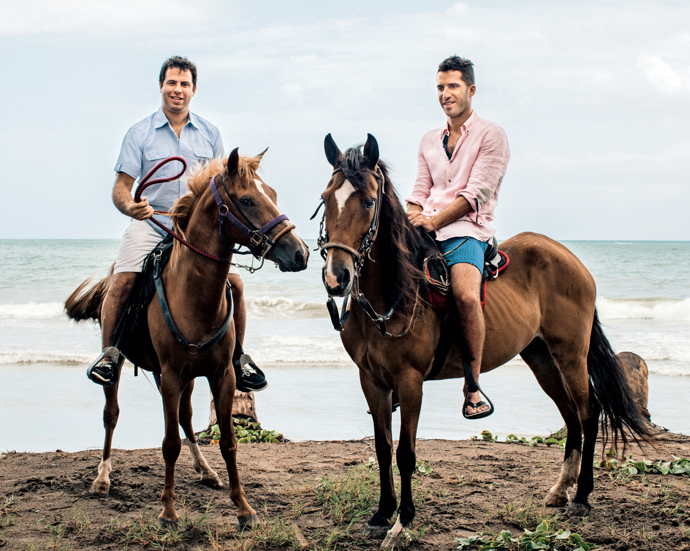 Zeines (left) and Hurwitz at play in Puerto Rico.
