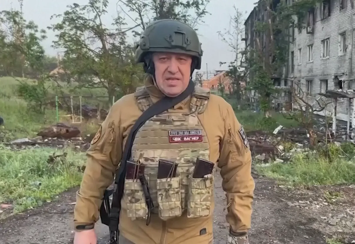A video grab of Yevgeny Prigozhin in&nbsp;Bakhmut, Ukraine, on&nbsp;May 25.&nbsp;